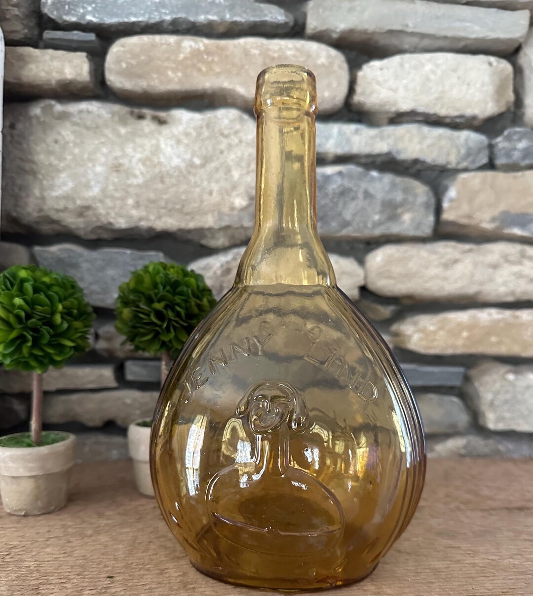 Vintage Mid Century Gold Jenny Lind / Empire Glass Works Decorative ...