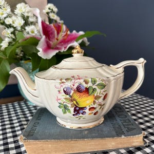Vintage Sadler England Fruit Medley English Teapot- Made in England