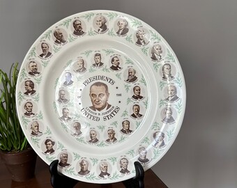 Vintage 1960's Presidents of the United States Souvenir Commemorative Plate