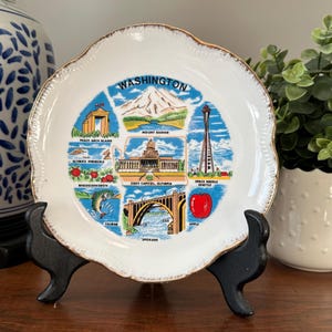 Vintage Souvenir Washington State Plate