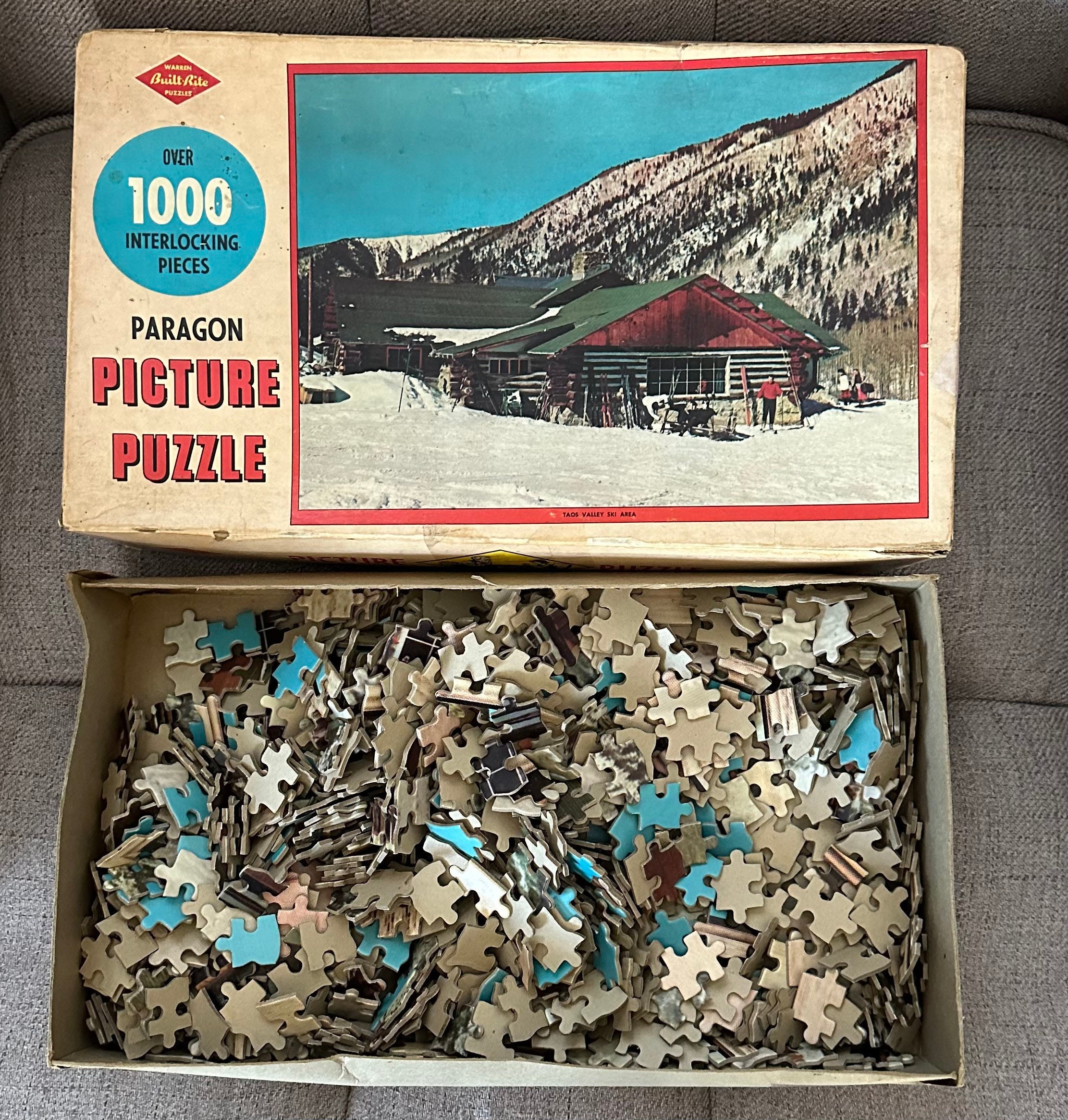 Vintage 1950's Warren Built Rite Puzzle 1000 Piece Picture Puzzle Taos ...
