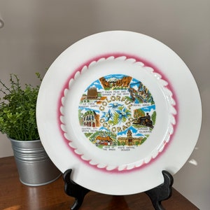 Vintage Colorful Colorado Souvenir Plate