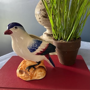 Vintage Mid-Century Hand-Painted Songbird Planter- Made in Japan