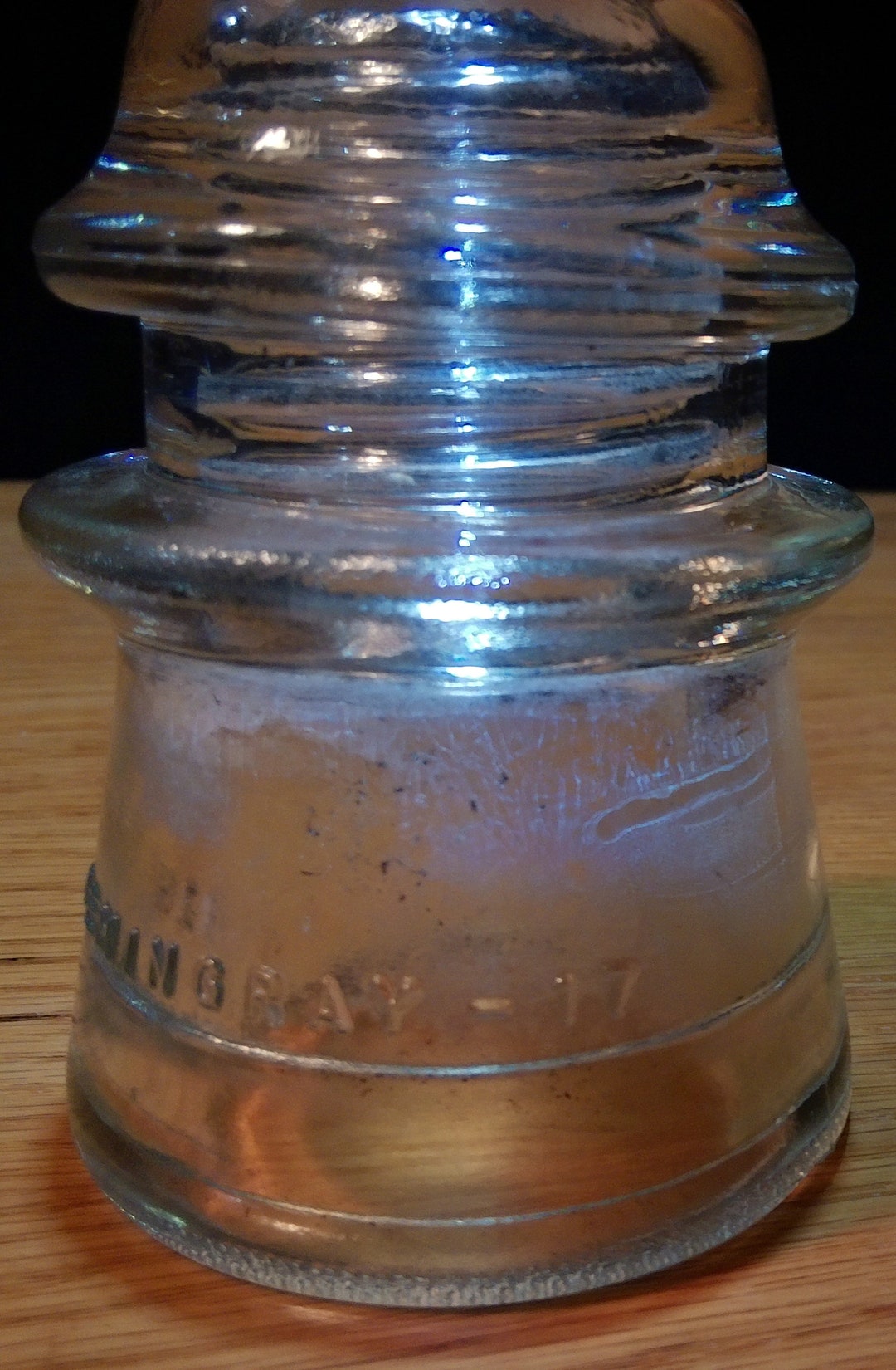 Hemingray 17 Hemingray Clear Glass No 17 Insulator Single Petticoat Made in USA No ...