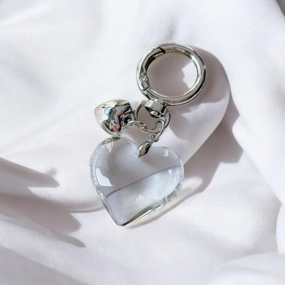 Grunge Heart Keychain Multi-colored Heart Charm Edgy Accessory Unique ...