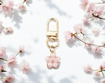 Colorful Flower Charm Keychain | Metal Flower Keychain Bag Accessories for Women | Floral Keychain for Bags & Purses