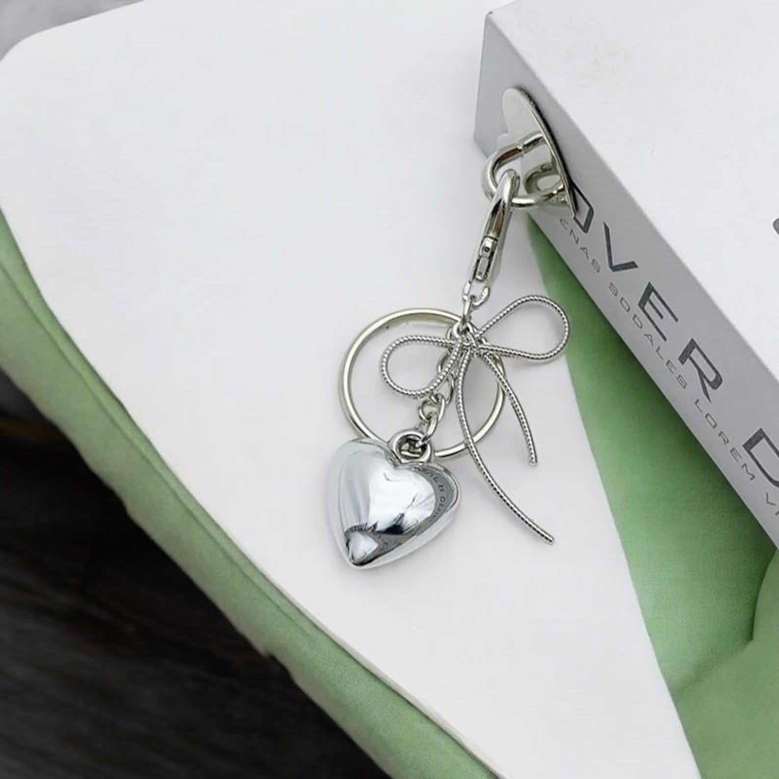 Y2K Teddy Bear Heart Bag Charm main image 1