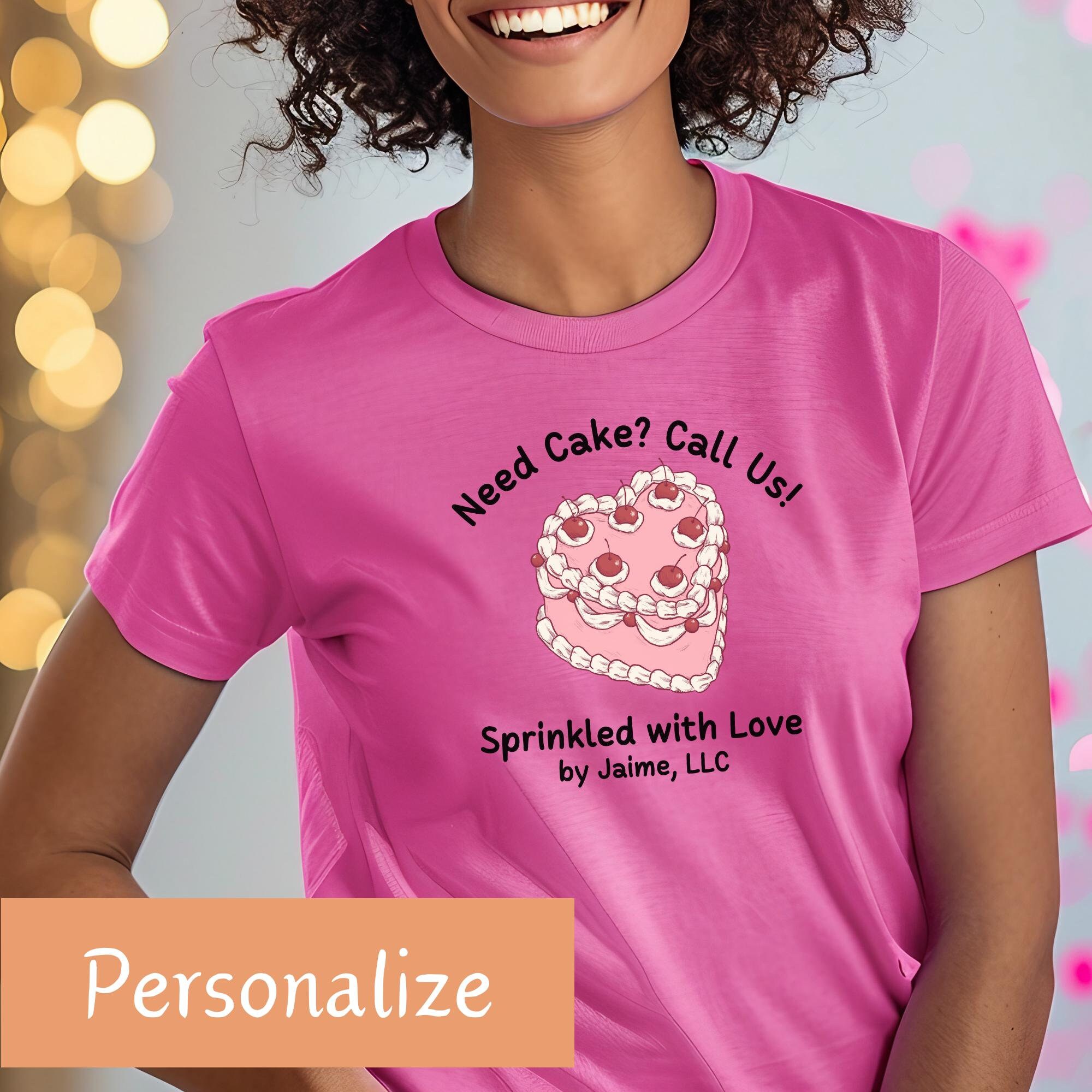 Vintage Cake Women's Tee: Retro Bakery Graphic Top