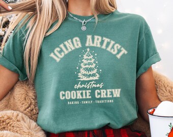 Personalized Christmas Cookie Crew Shirts: Matching Family Holiday Baking Outfits