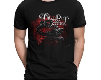 Three Days Grace グラフィックTシャツ ブラック Three Days Grace Graphic T-shirt, Men's and Women's Sizes