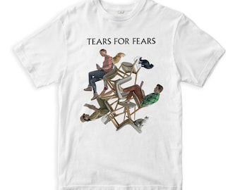 Vtg 1985 Tears for Fears Concert T-shirt Yellow L/XL 80s