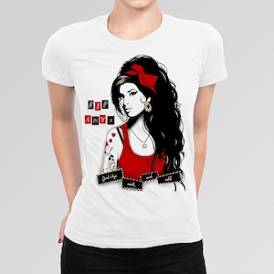 RIP Amy Winehouse-T-shirt, heren- en damesmaten