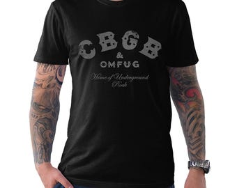 T-shirt CBGB & OMFUG Home of Underground Rock, tailles homme et femme