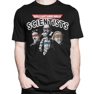 Camiseta divertida de científicos ninja, tallas para hombre y mujer