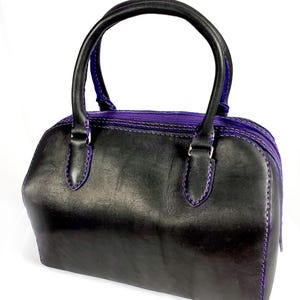 Handmade Leather Boston Bag Purse
