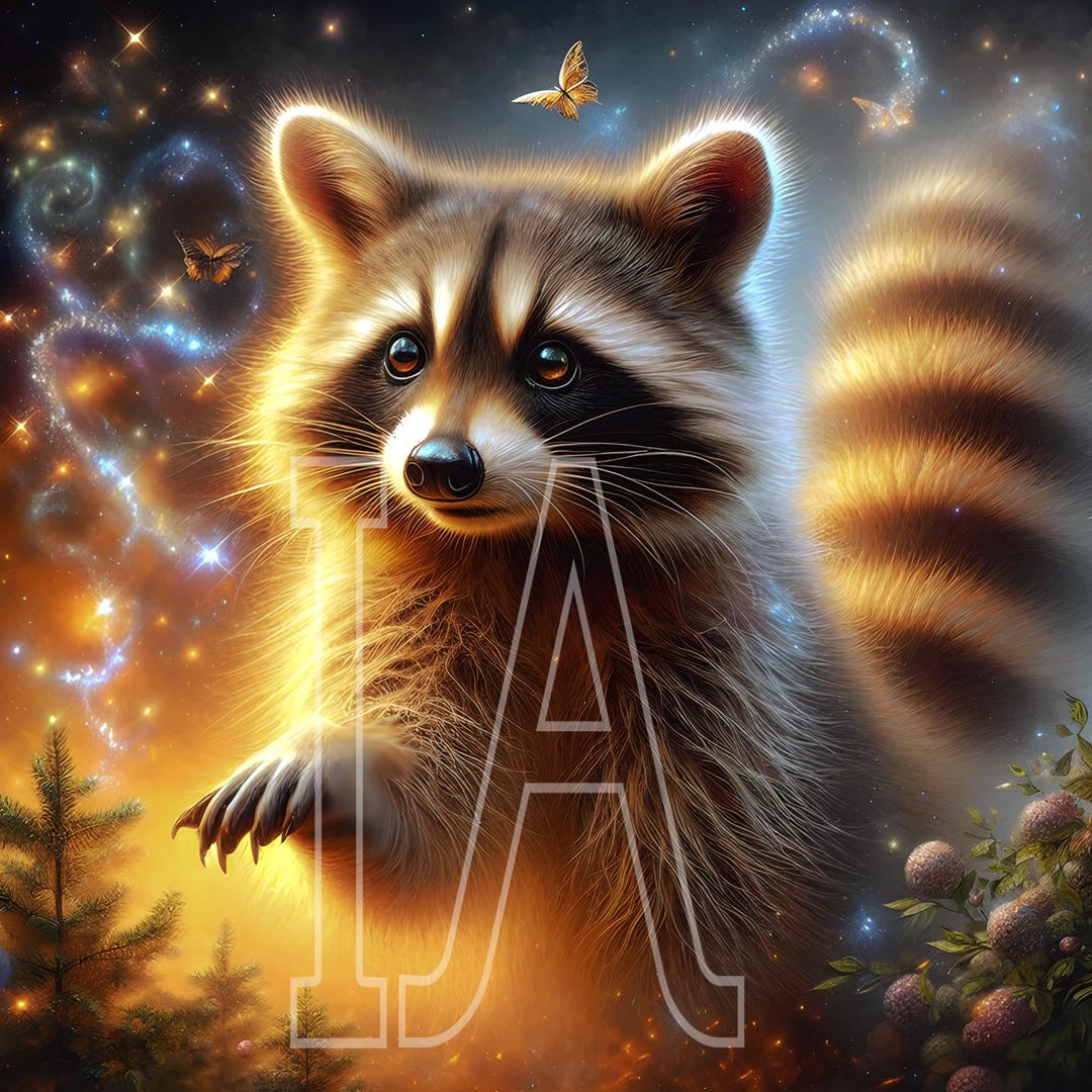 Digital Racoon Digital File Raccoon V.5 - Etsy