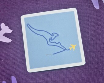 Australischer Sticker für die Flugbahn