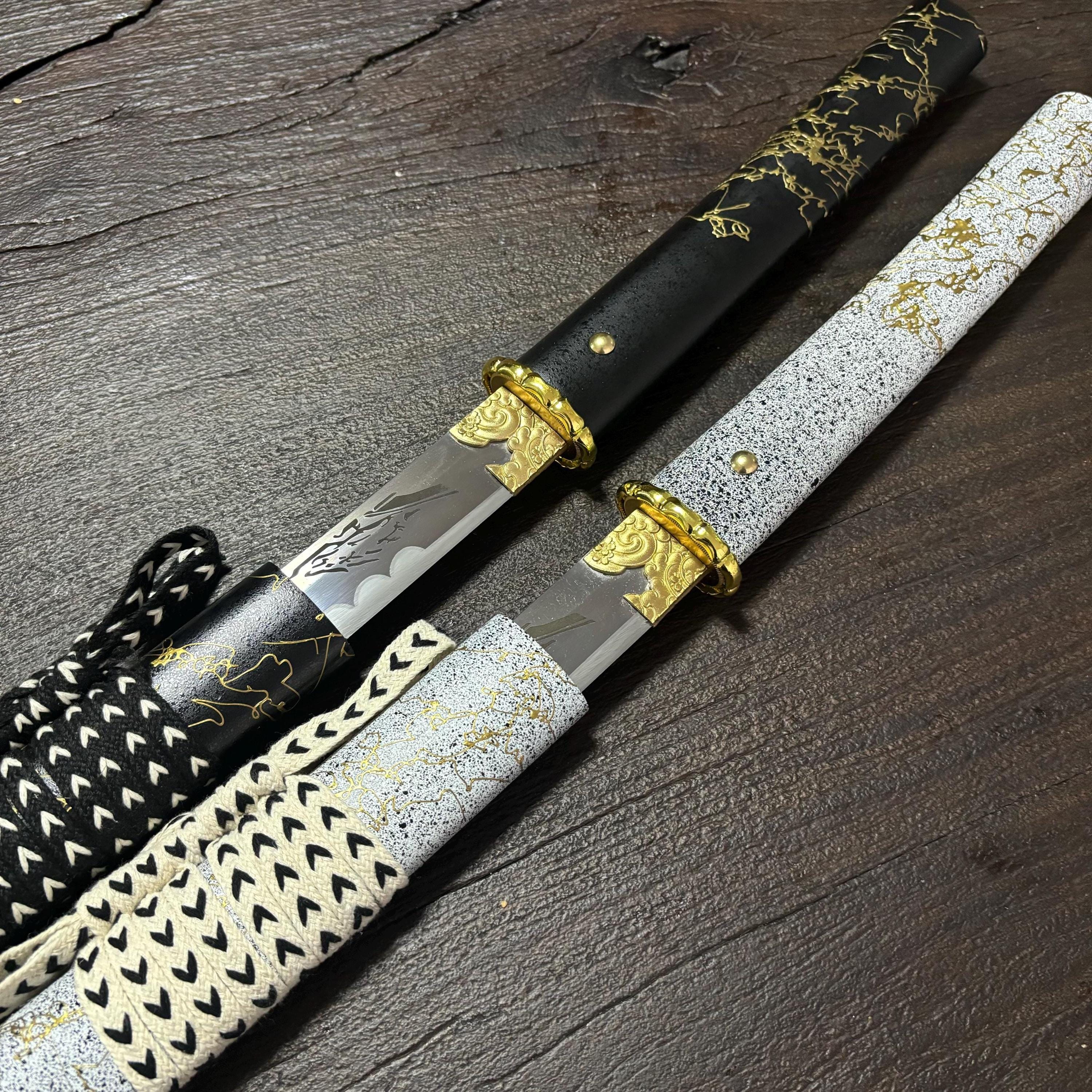 My First Katana - Midnight AND Dawn Gilding Dual Katana | Ghost of Yotei Inspired Duo