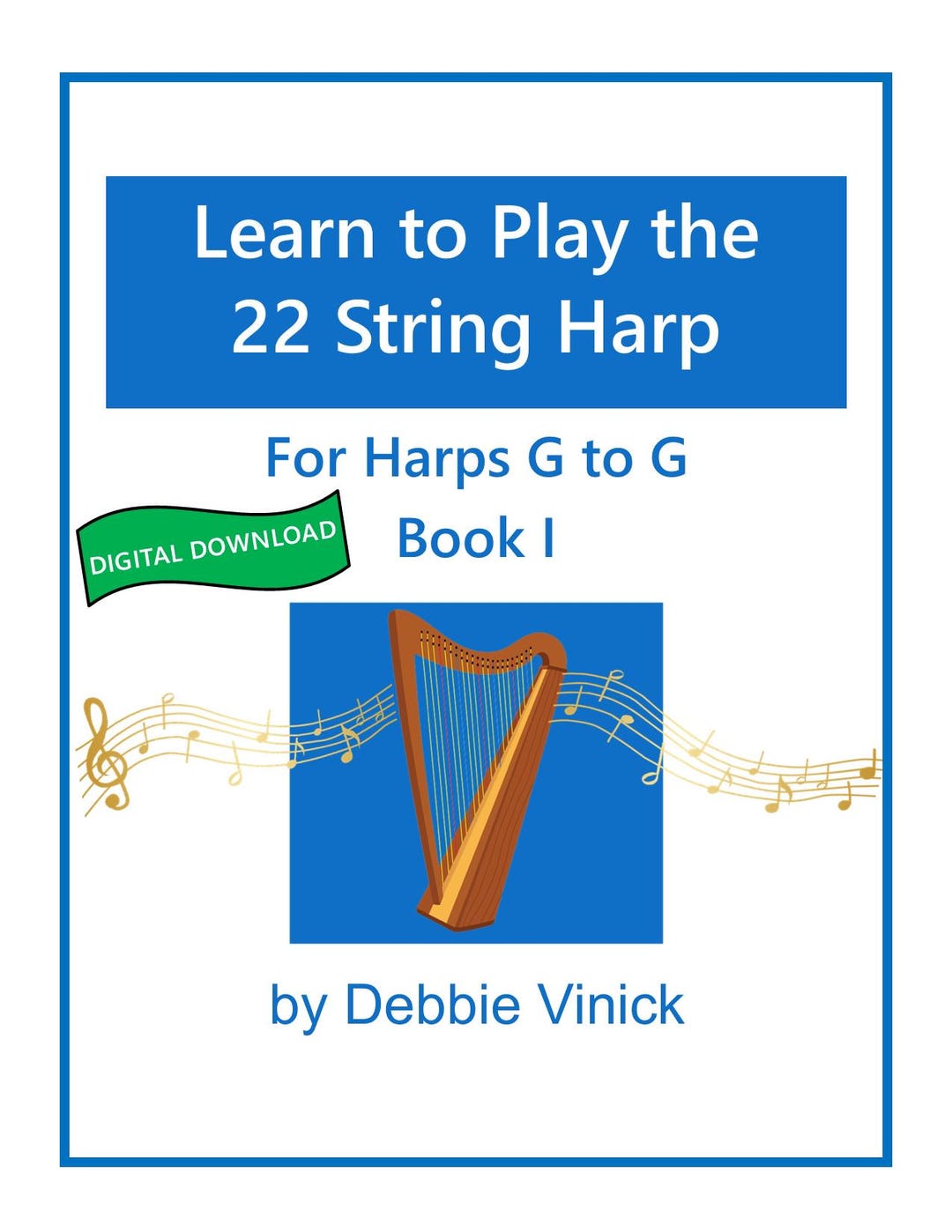 22 String Harp Beginner Lesson Book, G to G - Etsy