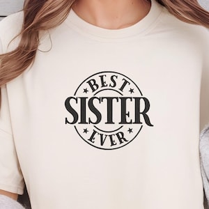 Sister Embroidery, Best Sister Ever Embroidery Design, Emblem For Sister, Sister Cycle, Sister Machine Embroidery Design, Digital Art, DIY