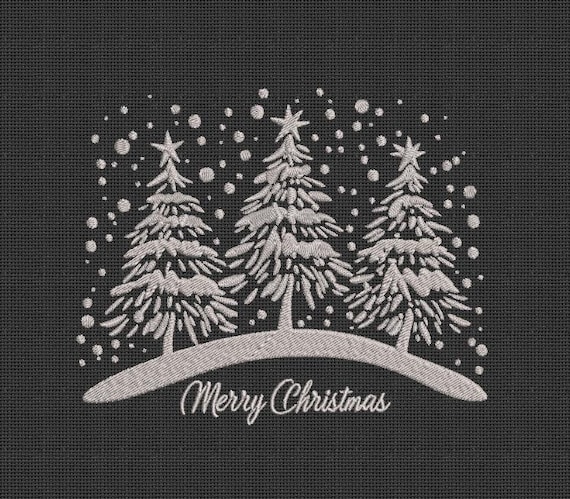 Merry Christmas  Machine Embroidery Design, Christmas Trees picture Embroidery Design, Digital Design, Diy, Holy Christmas Picture Design