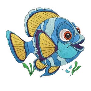 Fish Embroidery Design, Sea Fish Machine Embroidery Design, Cartoon Embroideries, Cute, Beautiful, Animal Embroideries, Children, Kid, Baby