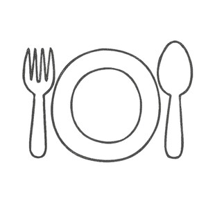 Bestickbroderidesign, gaffel, sked, kniv, maskinfil, direktnedladdning