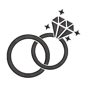 Wedding Embroidery Design, Engagement Rings Machine Embroidery Design, Proposal, Diamond, Love Couple, Man And Woman, Betrothal Ceremony