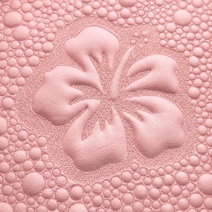 Desenho de bordado para patchwork, hibisco e pedras, arquivo para bordado à máquina, download instantâneo.
