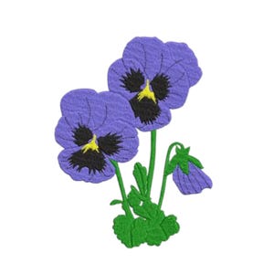 Flower Embroidery Design,  Delicate Pansy Machine Embroidery File, Instant Download