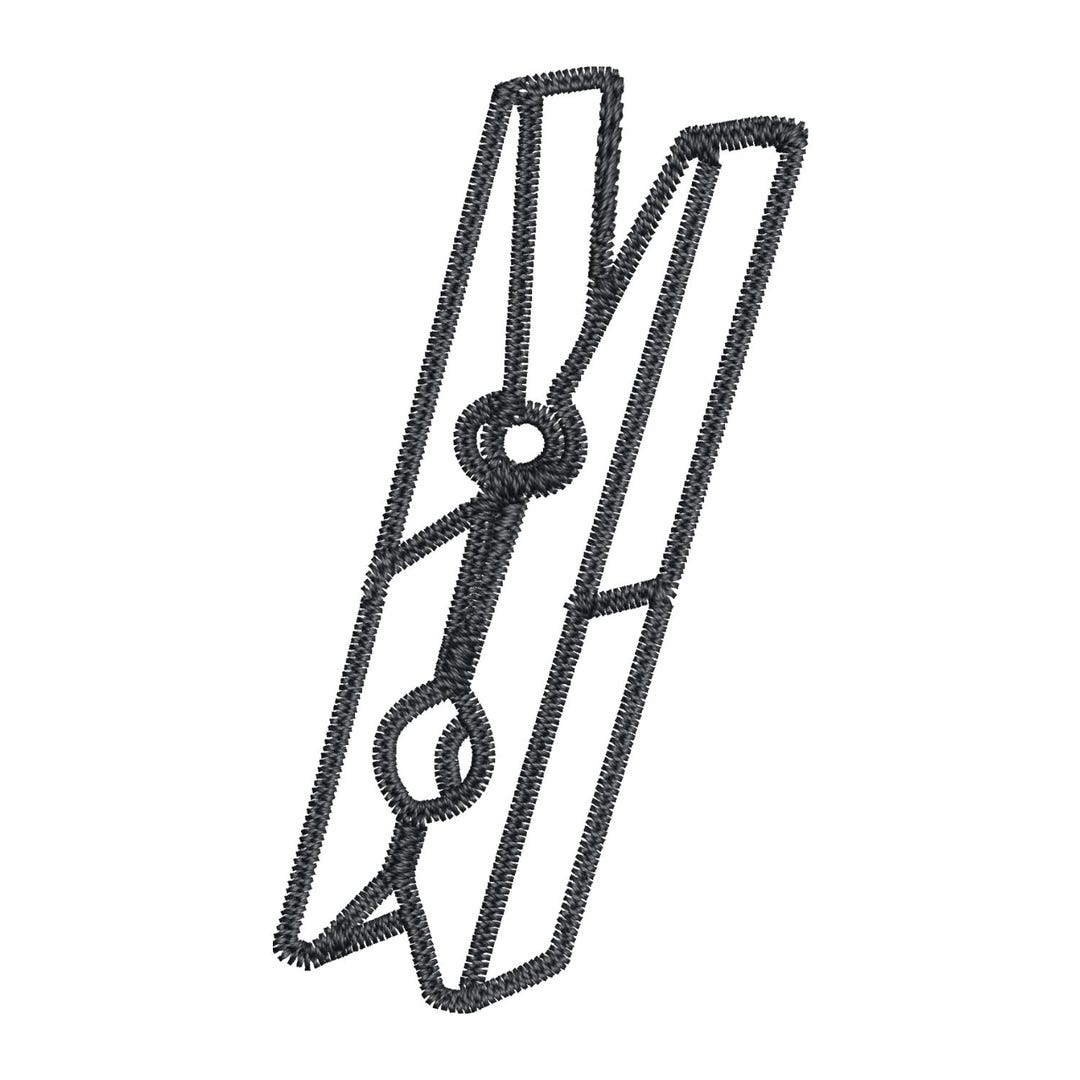 Clothespin Embroidery Design, Machine Embroidery File, Instant Download ...
