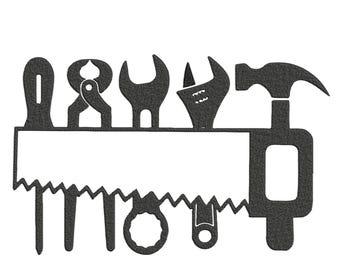 Handyman Embroidery Design, Tool Kit Machine Embroidery File, Instant Download