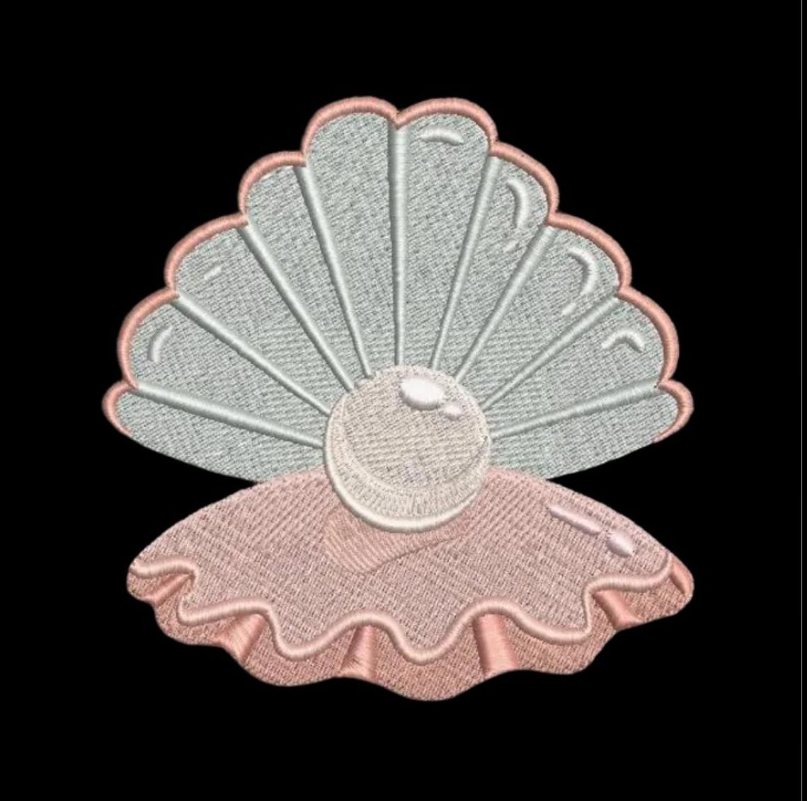 Embroidery Design, Clam Shell Machine Embroidery Design, Beautiful Sea ...