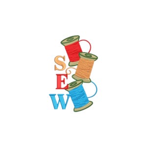 Diseño de bordado con cita, archivo de bordado a máquina con carretes de hilo, descarga instantánea