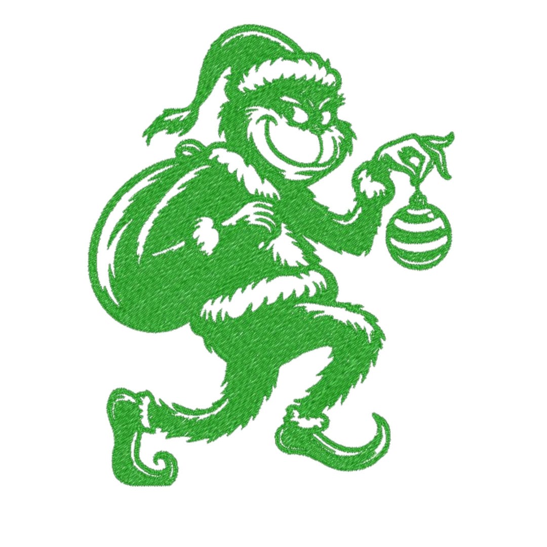 Holiday Embroidery Design, Grinch Machine Embroidery File, Instant ...