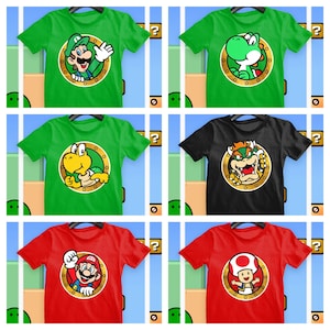 13 Super Mario Bros SVG Bundle Pack, Yoshi svg, Cut Files, T-Shirt design, ClipArt, Vector File, Cricut, Bügeldbild, zum Plottern, Luigi svg