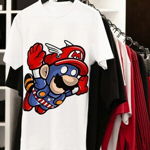 Super Mario Captain Marvel Svg png eps psd Cricut plotter vector cut tshirt design download files Silhouette Illustration DIY Crafts