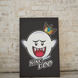 Super Mario Bros, PNG, Mario Poster, T-Shirt design, ClipArt, Leinwand Digital, Matrix Poster, Wandkunst, Gaming room, Nintendo, King Boo