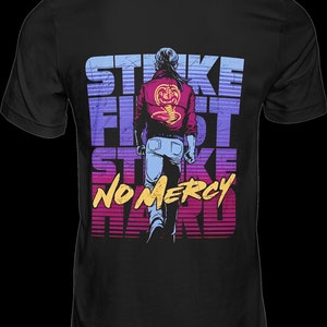 Premium T-shirt ontwerp, 300dpi PNG-bestanden, Cobra Kai, Karate Tiger ontwerp, opstrijkbare afbeelding, DTF-afdrukken, zwart shirt, Movie Fan Shirt, miyagi t-shirt