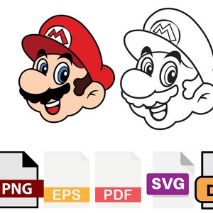 Super Mario Bros svg Charaktere Png | Cut Dateien für Cricut Vector Illustration DIY Crafts poster art Printable Art Clipart Eps pdf dxf