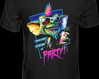 Premium T-Shirt Design, 300dpi PNG files, Gremlin, Horror t-Shirt Design, iron-on image, DTF print, black shirt, Halloween png, Gremlins, Retro