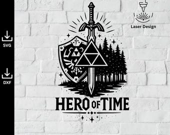 File tagliati al laser, Decorazione per la cameretta dei bambini, Link SVG, File tagliati al laser, XTool, Sala giochi, Zelda DXF SVG, La leggenda di Zelda,