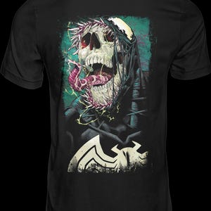 Premium T-Shirt Design, 300dpi PNG files, spiderman, venom, design, iron-on image, DTF print, black shirt, avengers Movie Shirt,