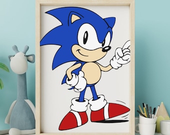 Sonic SVG | Bonus Sonic SVG | Sonic-karaktärer PNG | Klippfiler för Cricut Vektorillustration DIY-pyssel Affischkonst Utskrivbar Konst Clipart