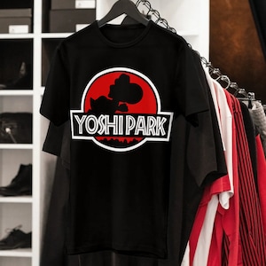 Yoshi Mario SVG PNG Bundle Yoshi Park Jurassic Park svg for black shirts, Super Mario Svg, Mario Plotterdatei, Bügelbild,
