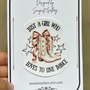 PopGrip Adesivo Con Stivali Da Cowboy Per Line Dance – Design Divertente Per Amanti Del Ballo