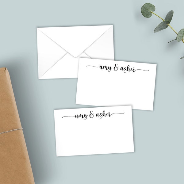 Personalized Calling Card | Modern Calligraphy Gift Enclosure Notes with Mini-Envelopes | Little Custom Note Cards for Gifts