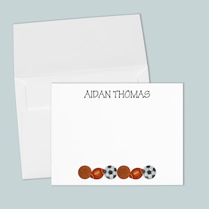 Personalized Sports Notecards: Thank You Notes for Athletes