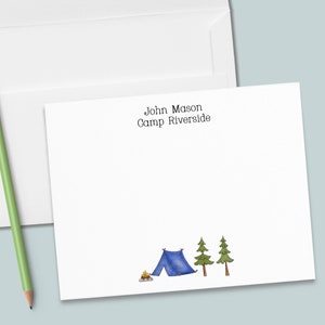 Personalized Camp Notes | Flat Note Cards | Custom Camp Stationery | Notes from Camp