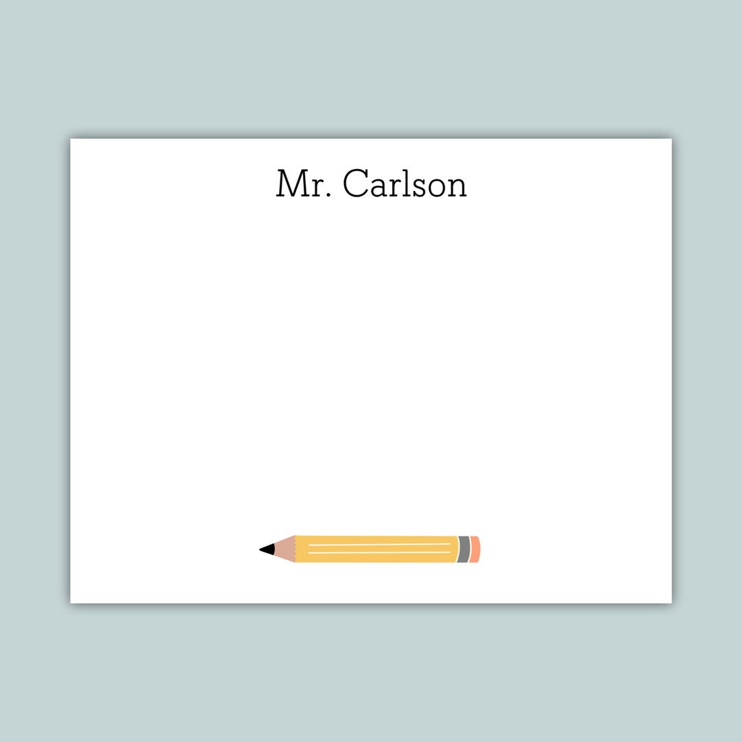 Personalized Teacher Appreciation Gift | Yellow Pencil Notes | Teacher ...